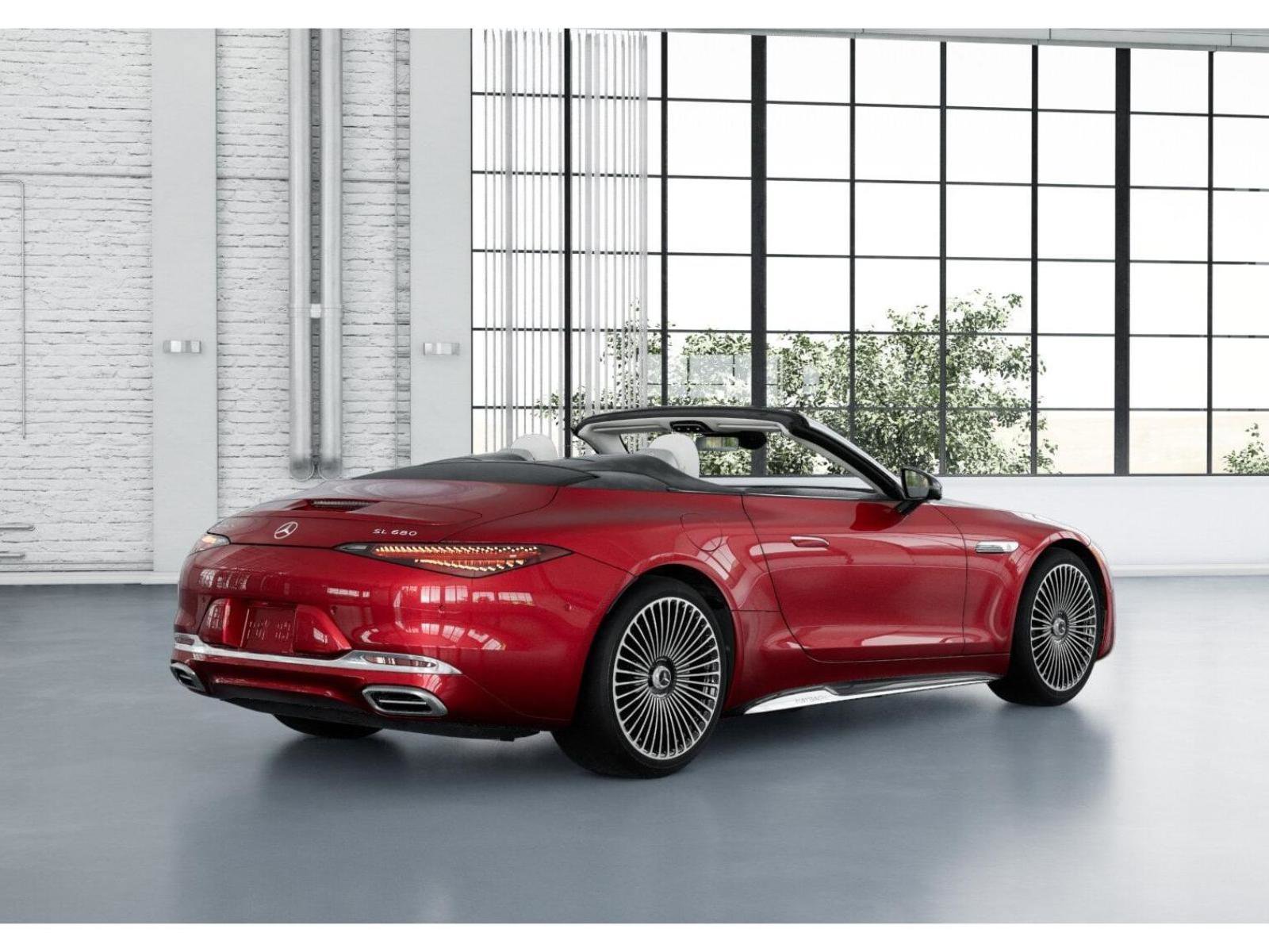 New 2026 MANUFAKTUR garnet red metallic (Red Ambiance) Mercedes-Benz Maybach SL 680 Monogram Series image 21