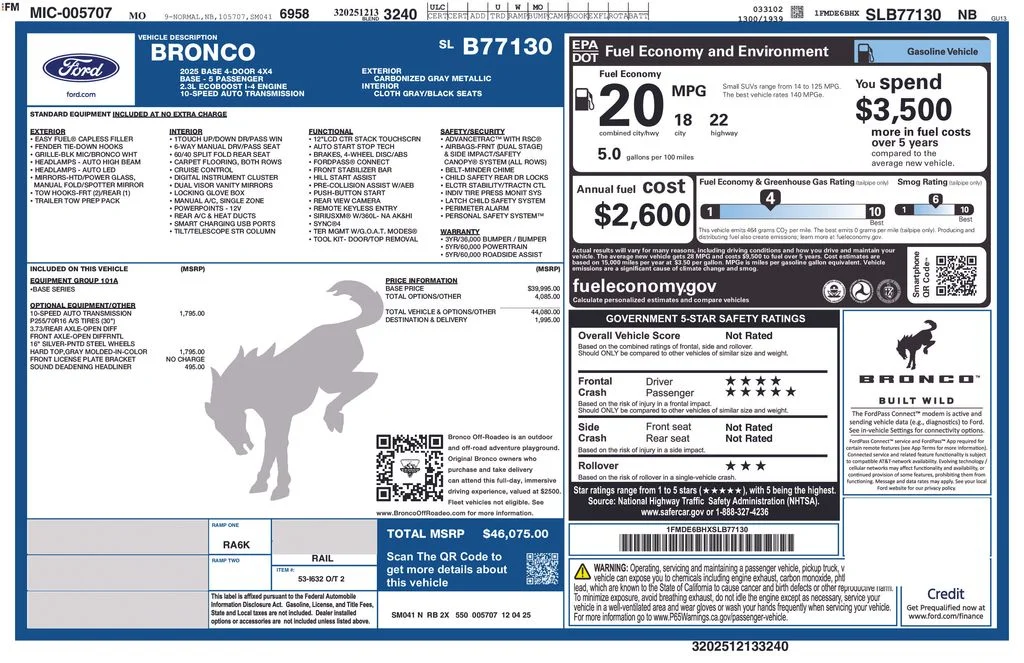 New 2025 Carbonized Gray Metallic Ford Base image 26