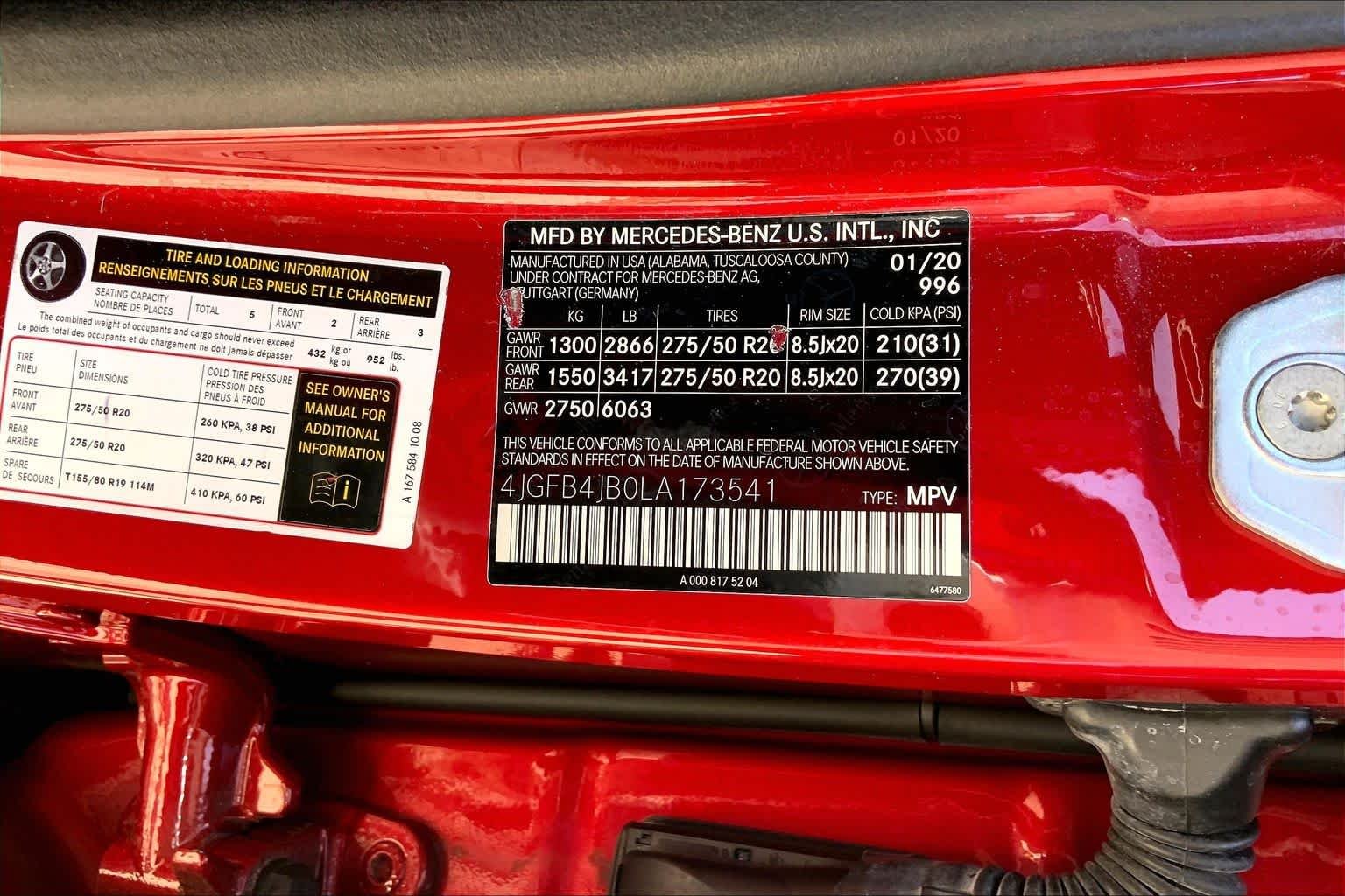 Used 2020 designo Cardinal Red Metallic Mercedes-Benz GLE 350 image 36