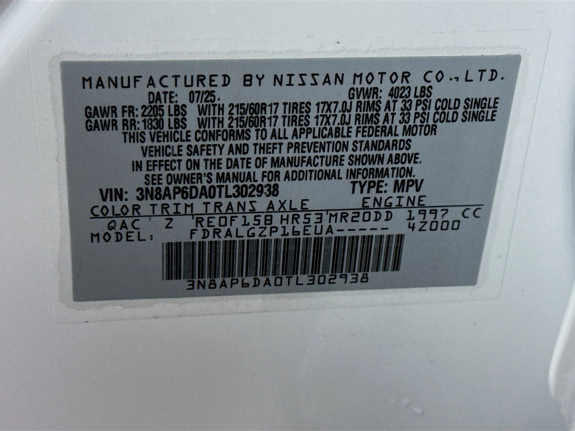 Used 2026 Aspen White Tricoat Nissan SR image 36