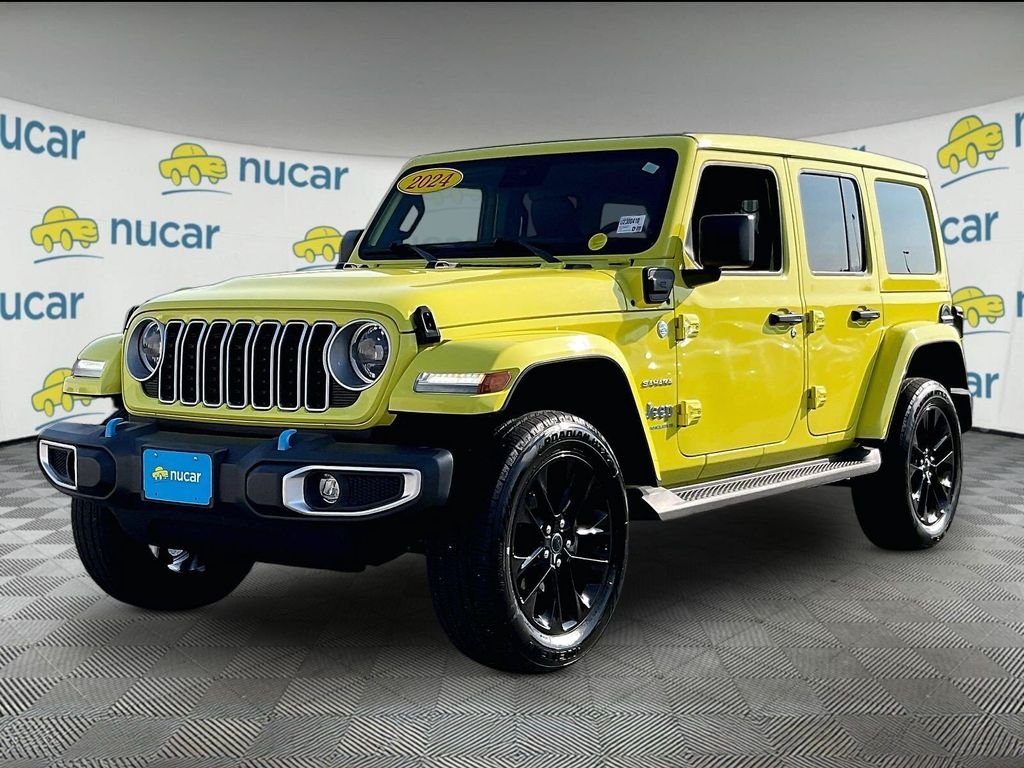 Used 2024 Yellow Jeep Sahara 4xe image 3