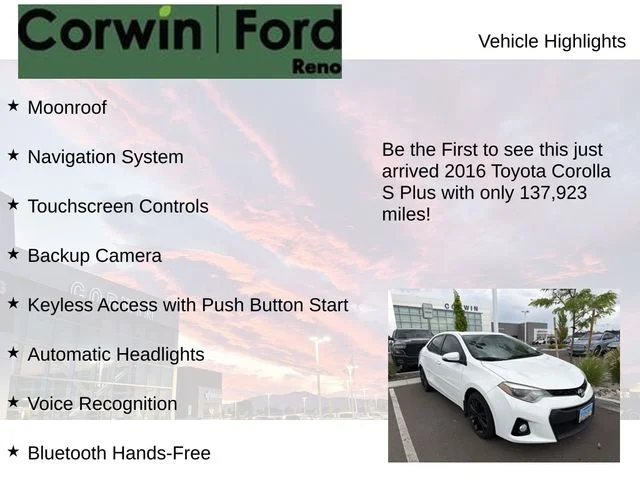 Used 2016 White Toyota S Plus image 4