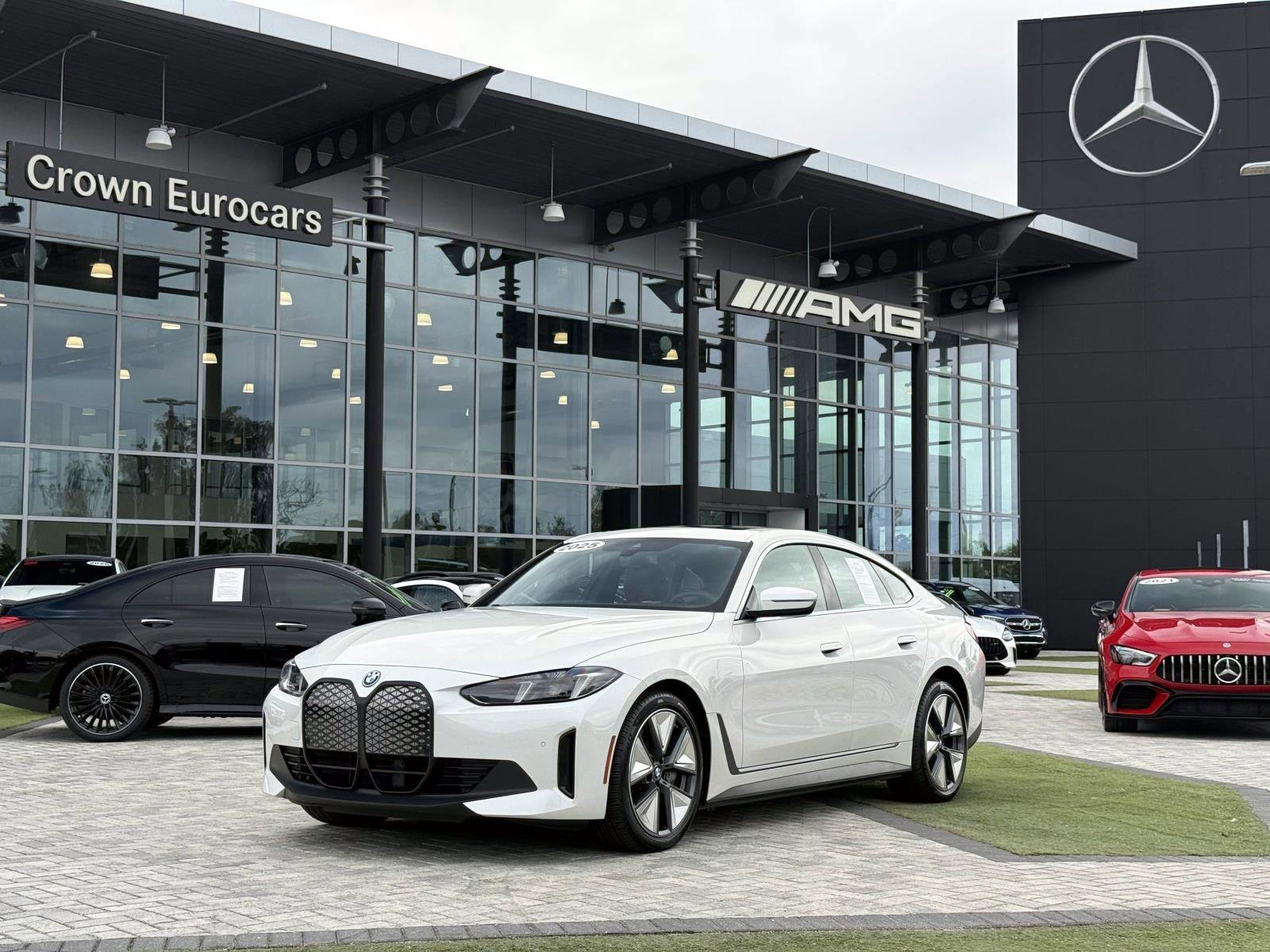 Mineral White Metallic 2025 BMW i4 eDrive40 Gran Coupe RWD Sedan Rear-Wheel Drive