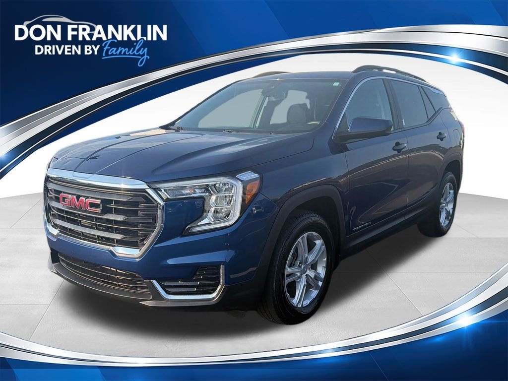 Used 2022 Blue GMC SLE image 1