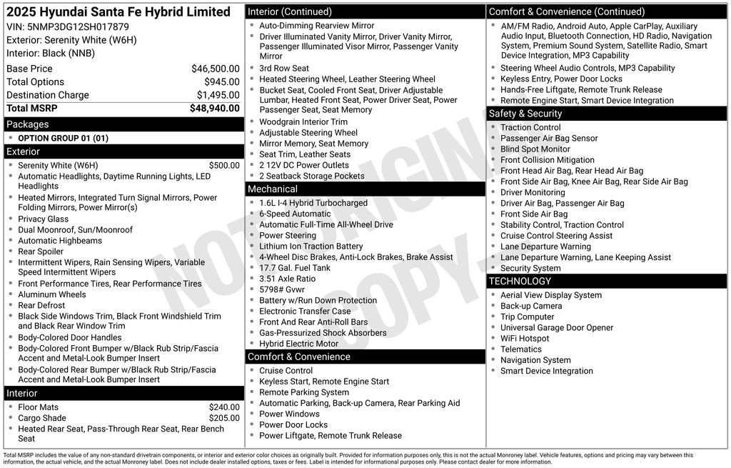 Used 2025 White Hyundai Limited image 1