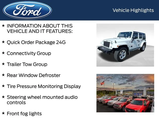 Used 2015 White Jeep Unlimited Sahara image 4
