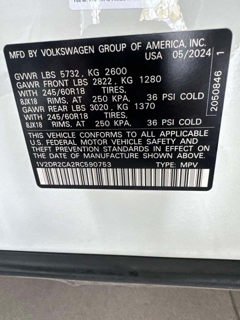 Certified Used 2024 White Volkswagen 2.0T SE image 23