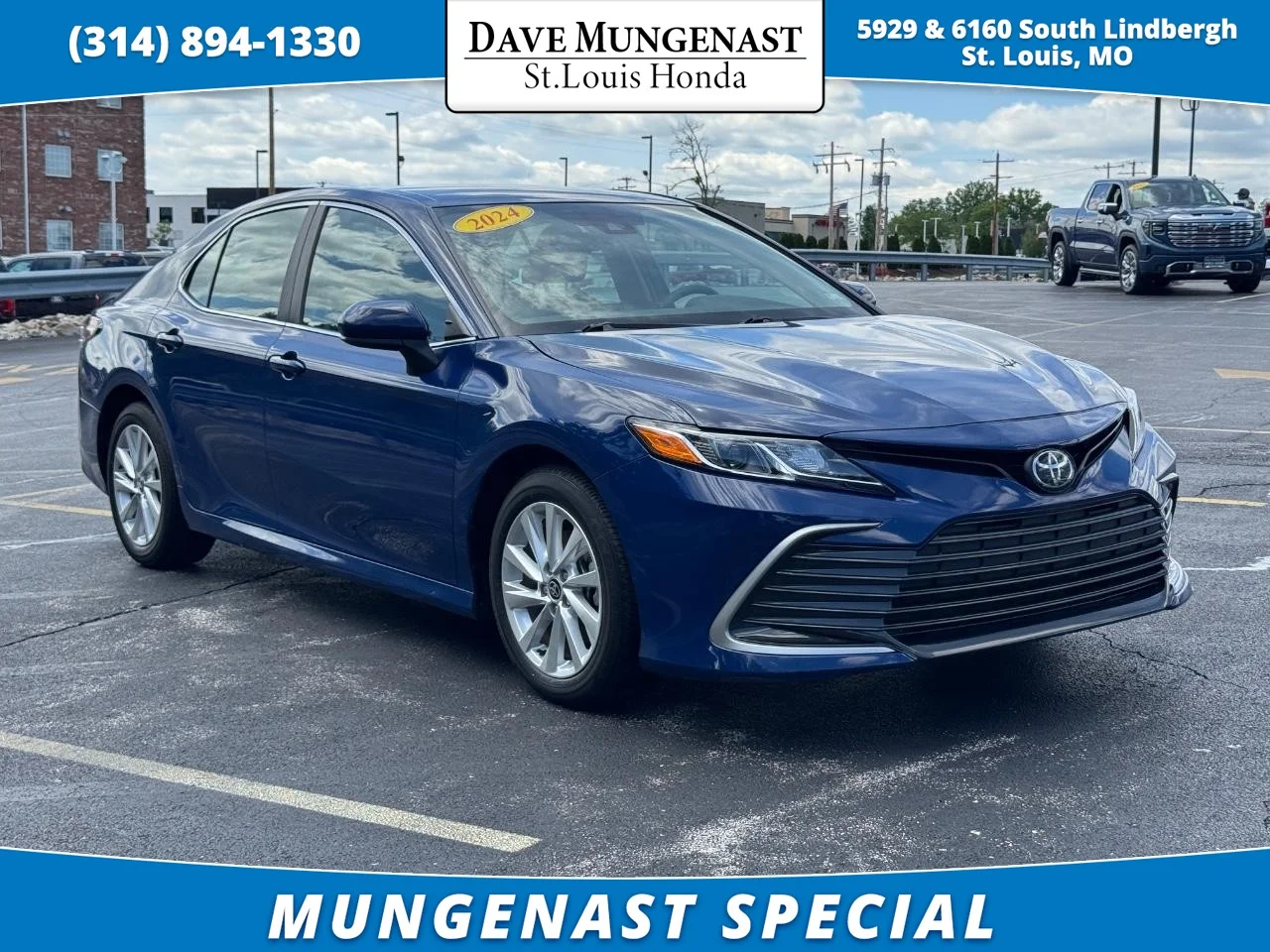 Used 2024 Reservoir Blue Toyota LE image 1