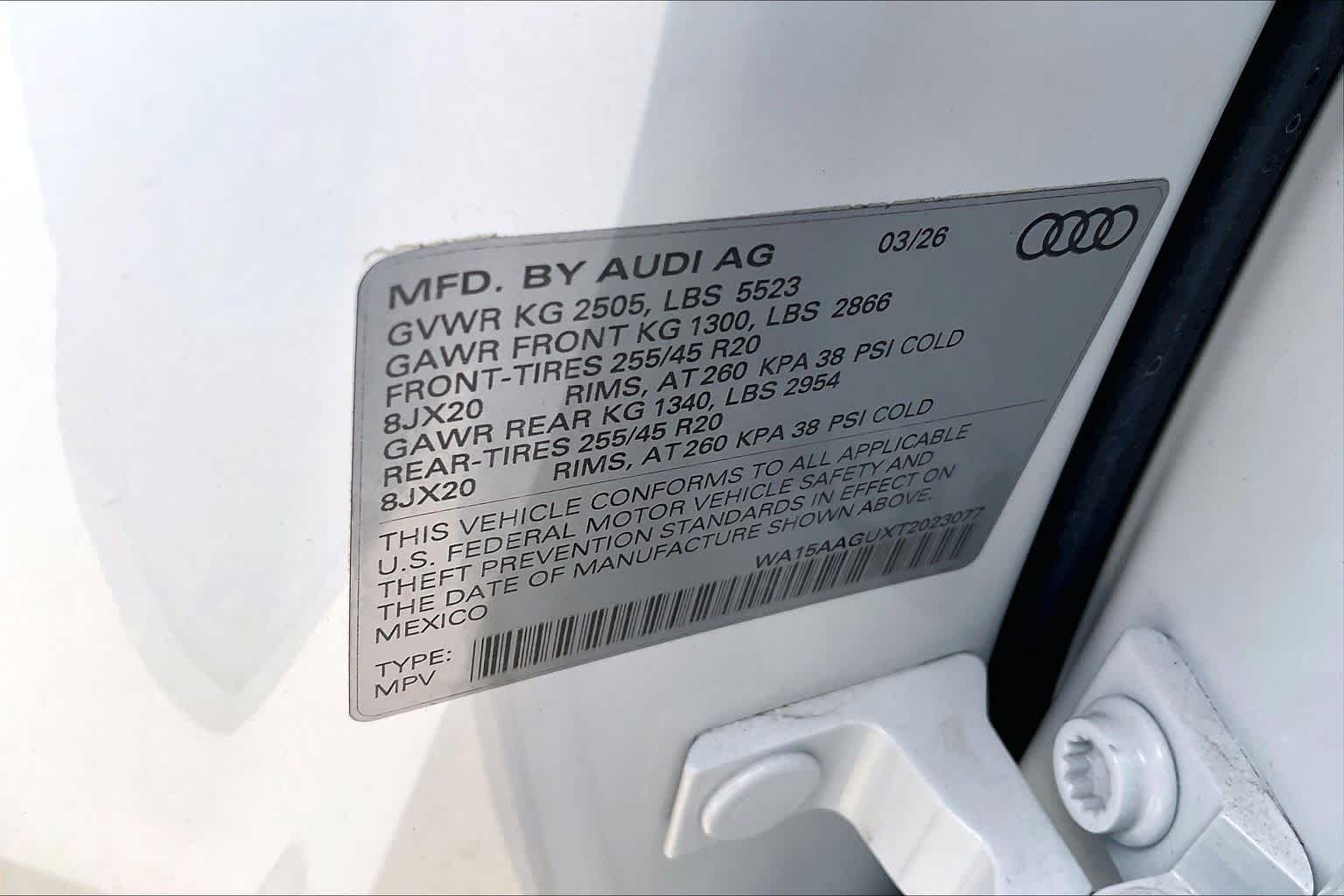 Used 2026 Glacier White Metallic Audi Premium Plus image 35