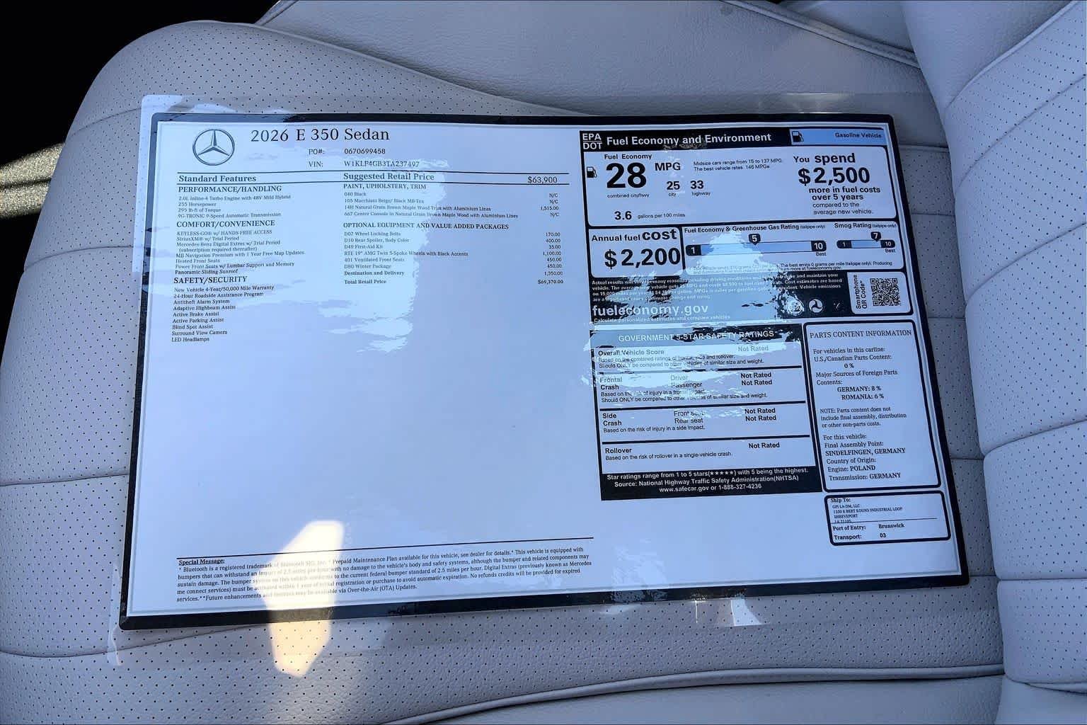 New 2026 Black Mercedes-Benz E 350 image 16