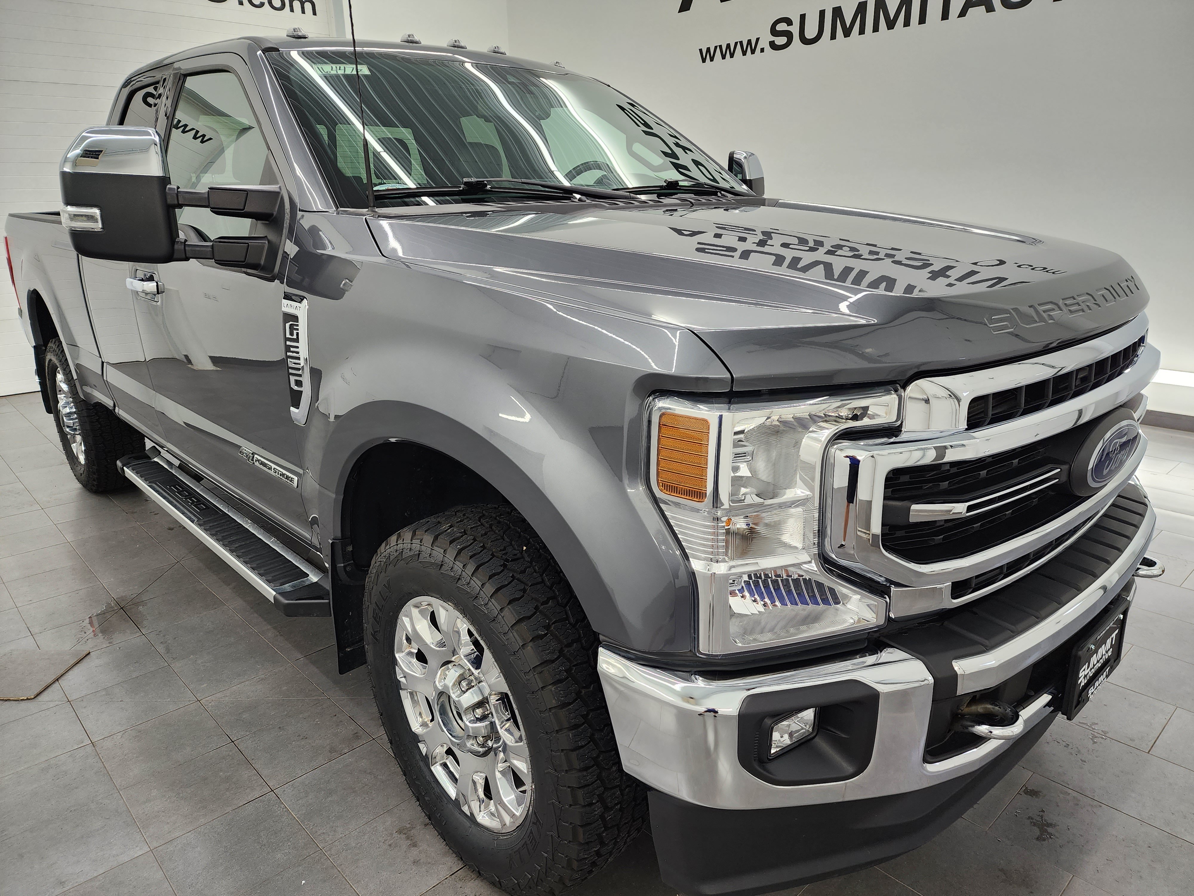 Used 2022 Carbonized Gray Metallic Ford 4x4 SuperCab Lariat w/FX4: SUPERCAB-SHORTBOX-SRW-6.7L DIESEL-NAV-FX4-HEAT/COOL SEATS-NEW TIRES image 2
