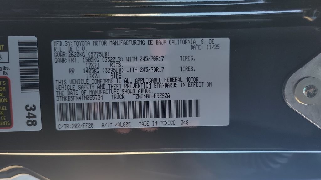 Certified Used 2026 Black Toyota SR5 image 24