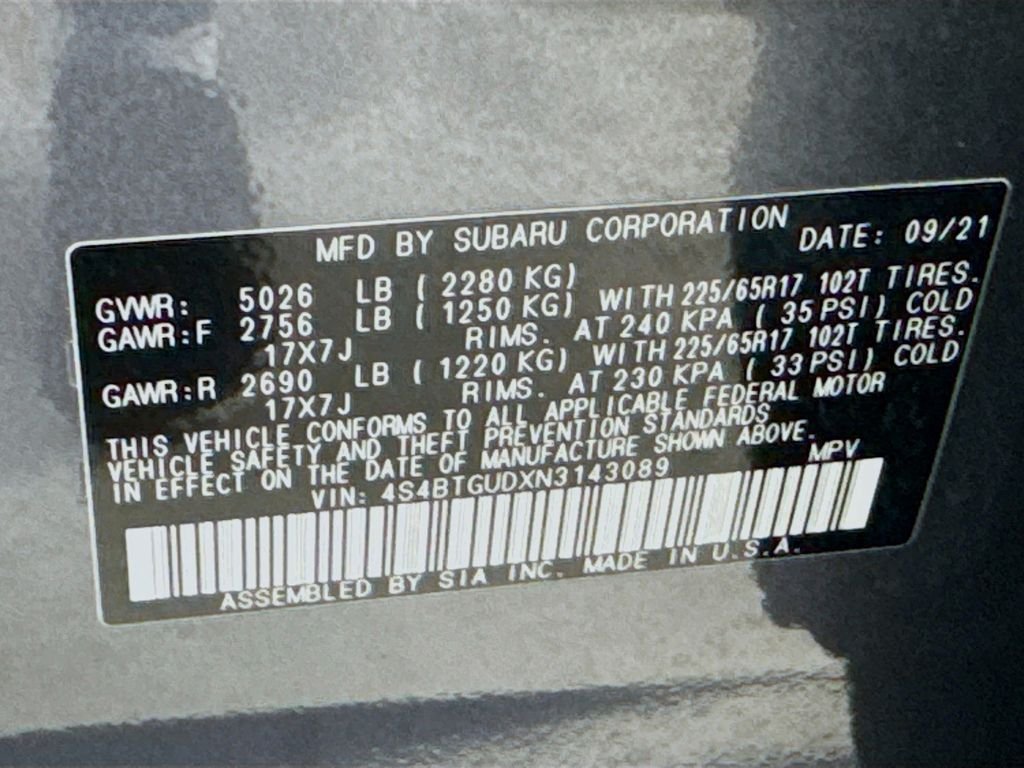 Used 2022 Magnetite Gray Metallic Subaru Wilderness image 43