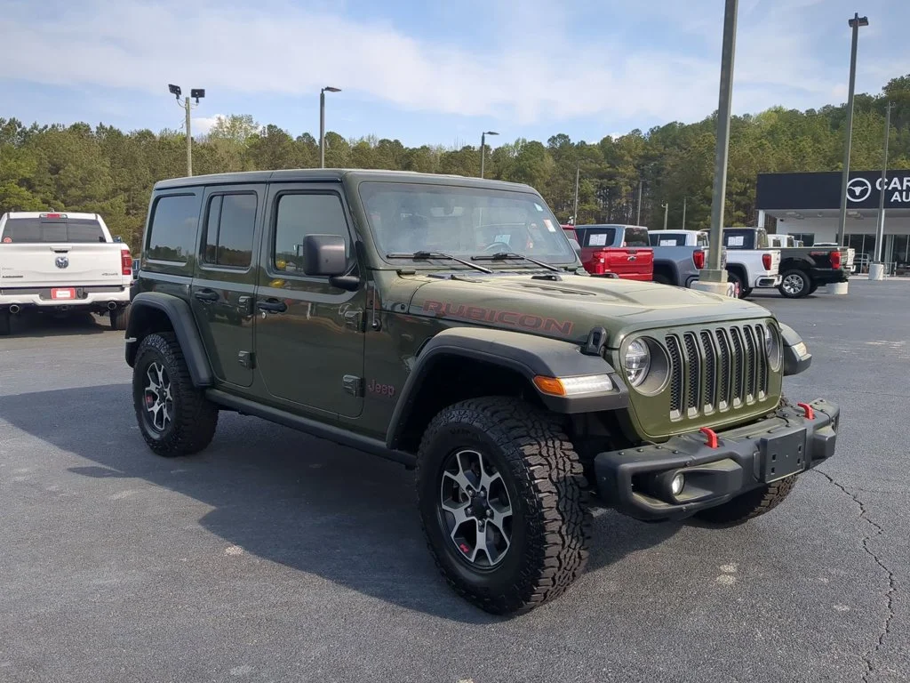 Used 2021 Sarge Green Clearcoat Jeep Unlimited Rubicon image 3