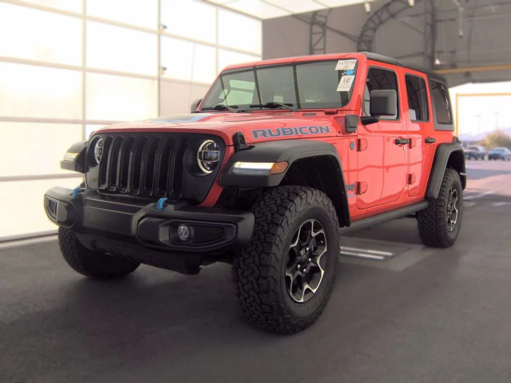 Used 2022 Red Jeep Unlimited Rubicon 4xe image 1