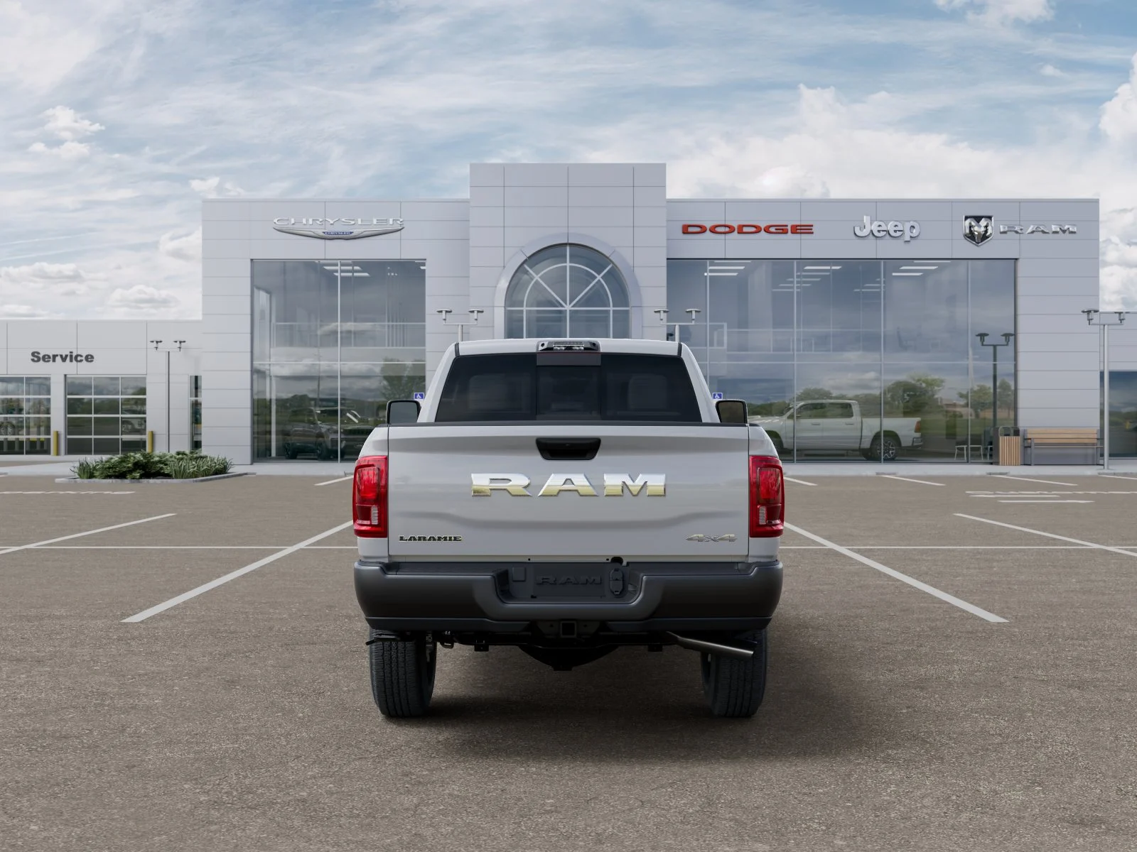 New 2026 Bright White Clear-Coat Exterior Paint RAM Laramie image 34