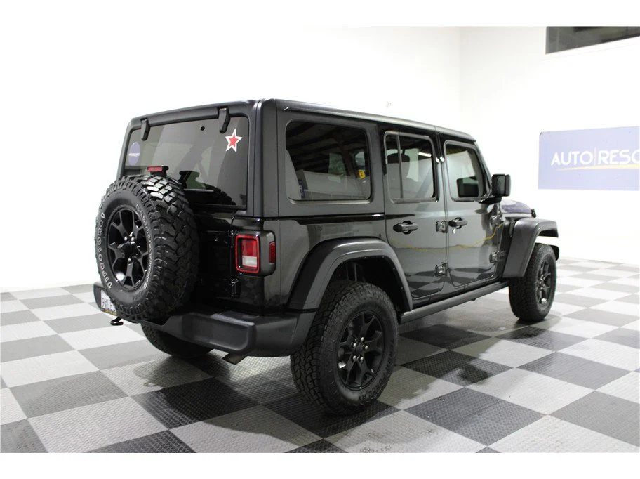 Used 2021 Black Clearcoat Jeep Unlimited Willys image 4