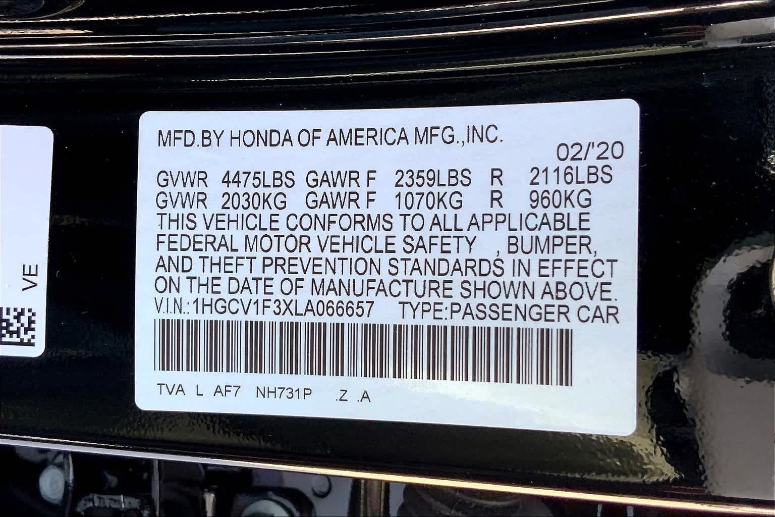 Used 2020 Crystal Black Pearl Honda Sport image 35