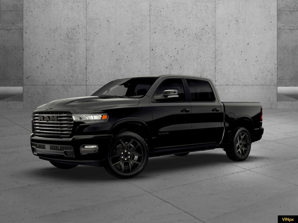 New 2026 Diamond Black Crystal Pearl-Coat Exterior Paint RAM Laramie image 1