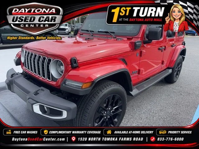 Used 2025 Red Clearcoat Jeep Sahara image 1
