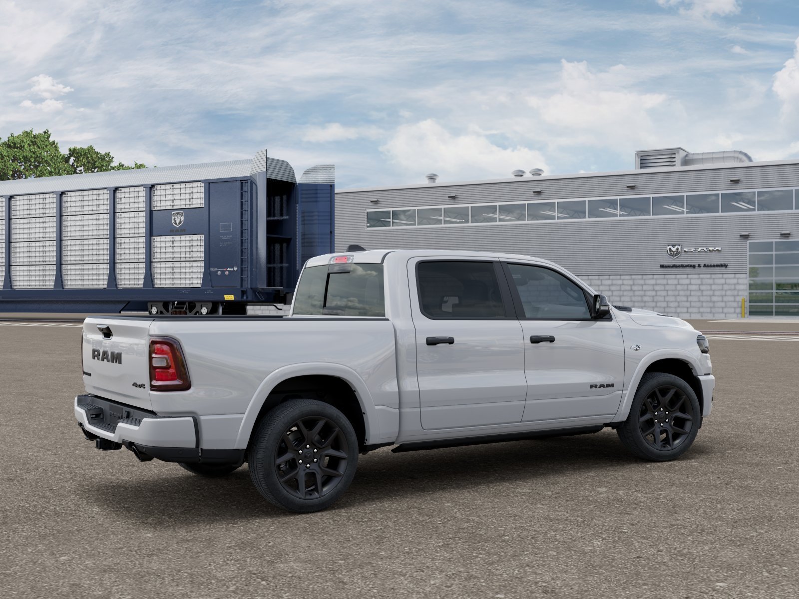 New 2026 Bright White Clear-Coat Exterior Paint RAM Laramie image 2