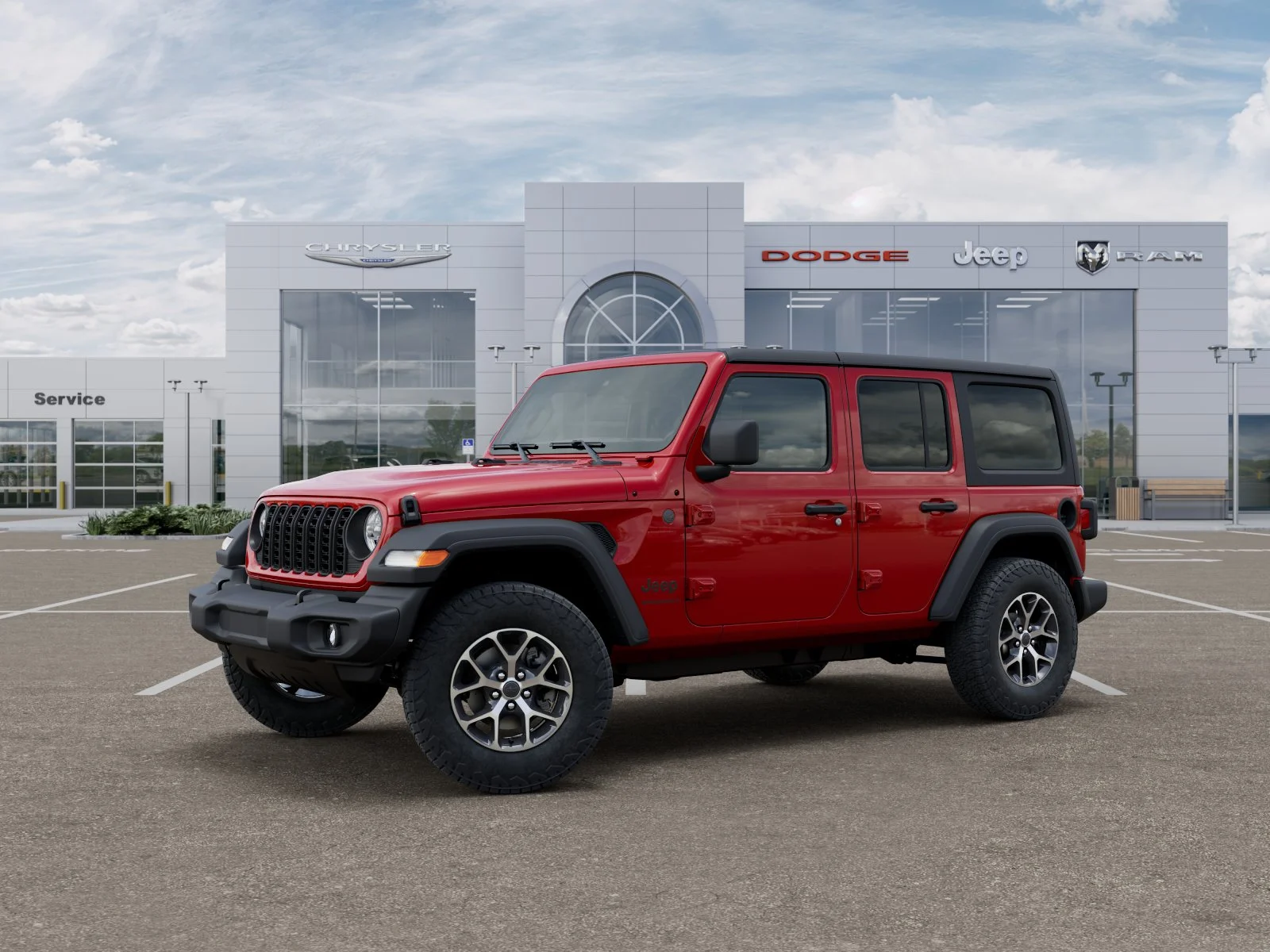 New 2026 Firecracker Red Clear-Coat Exterior Paint Jeep Sport S image 28