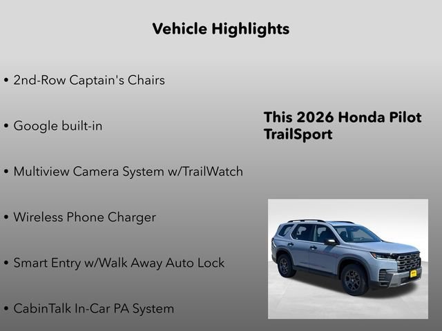 New 2026 Sonic Gray Pearl Honda TrailSport image 20