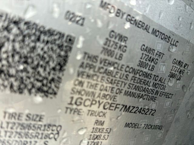 Used 2021 SILVER ICE METALLIC Chevrolet Custom Trail Boss image 12