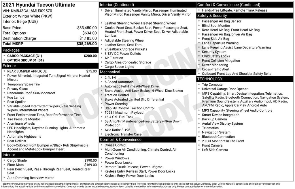 Used 2021 White Hyundai Ultimate image 11