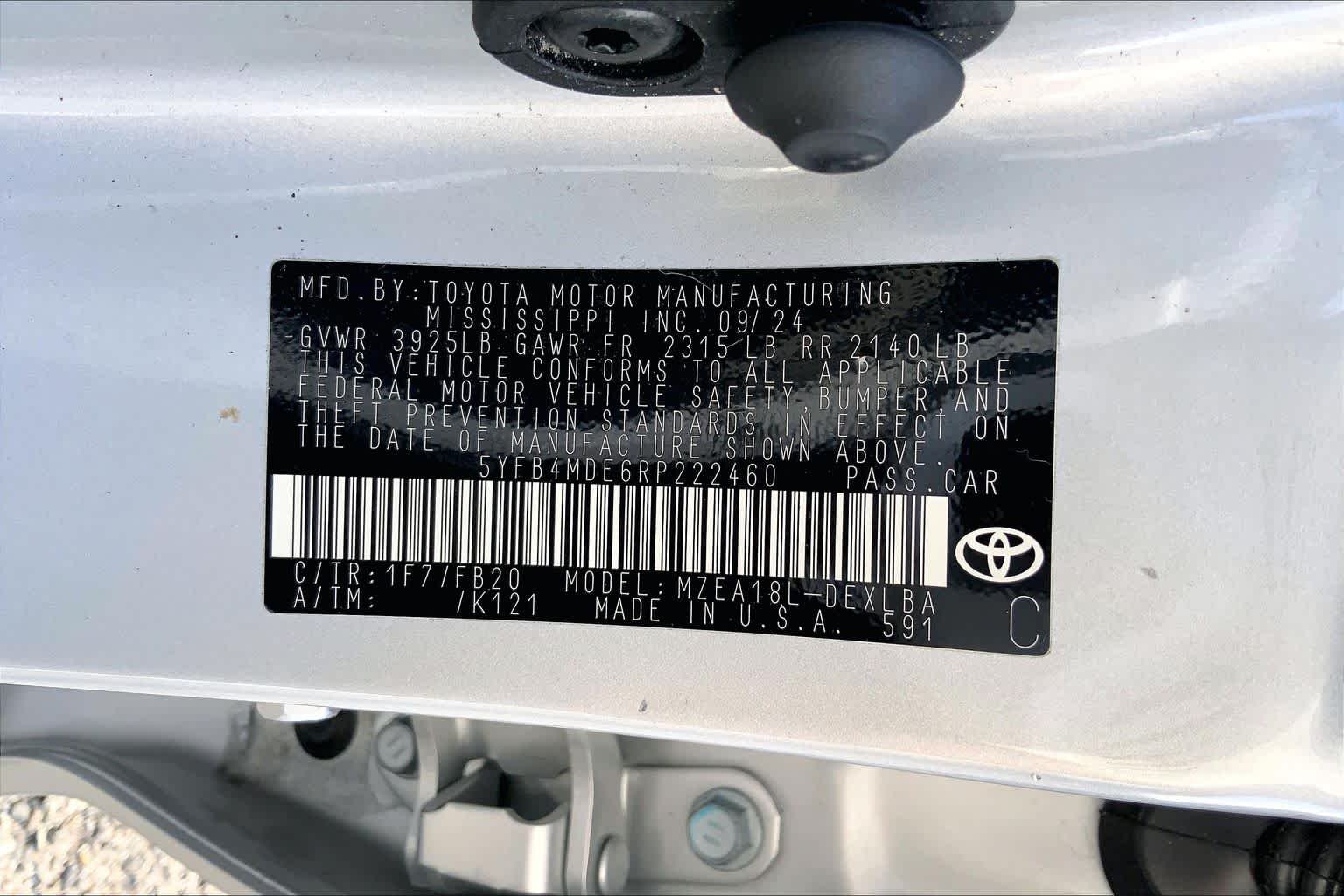 Used 2024 Classic Silver Metallic Toyota LE image 36