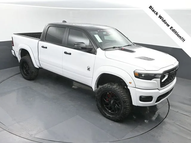 New 2026 Bright White Clear-Coat Exterior Paint RAM BLACK WIDOW EDITION image 38