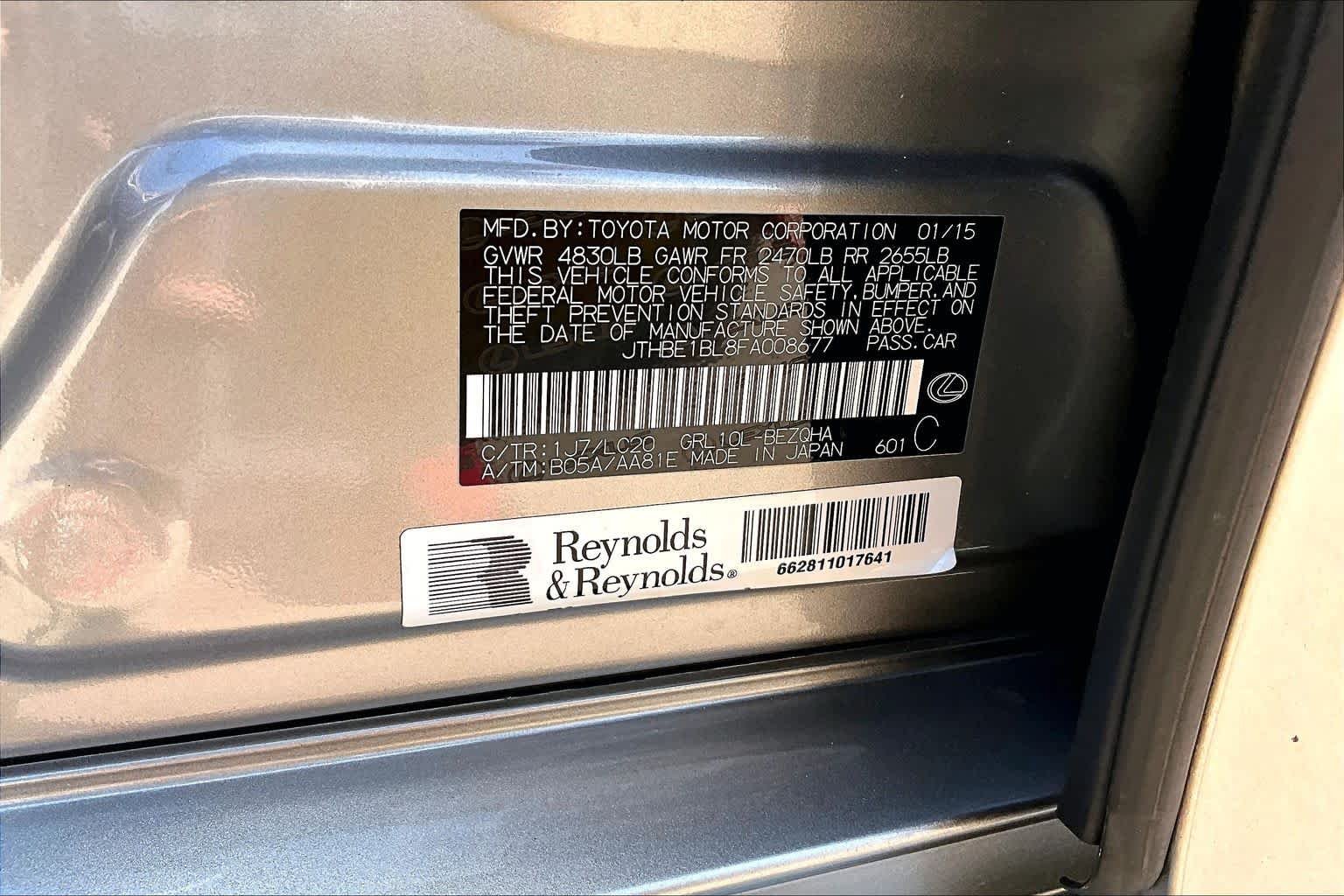 Used 2015 Atomic Silver Lexus  image 34
