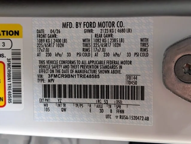 New 2026 Oxford White Ford Big Bend image 51