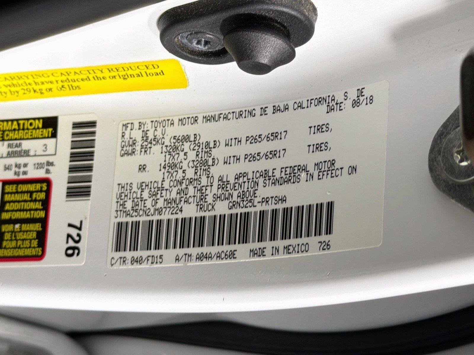 Used 2018 Super White Toyota TRD Sport image 26