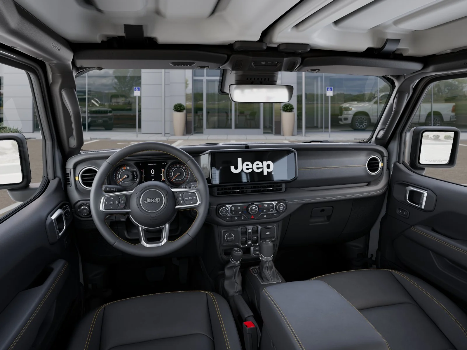 New 2025 Bright White Clear-Coat Exterior Paint Jeep Sahara image 25