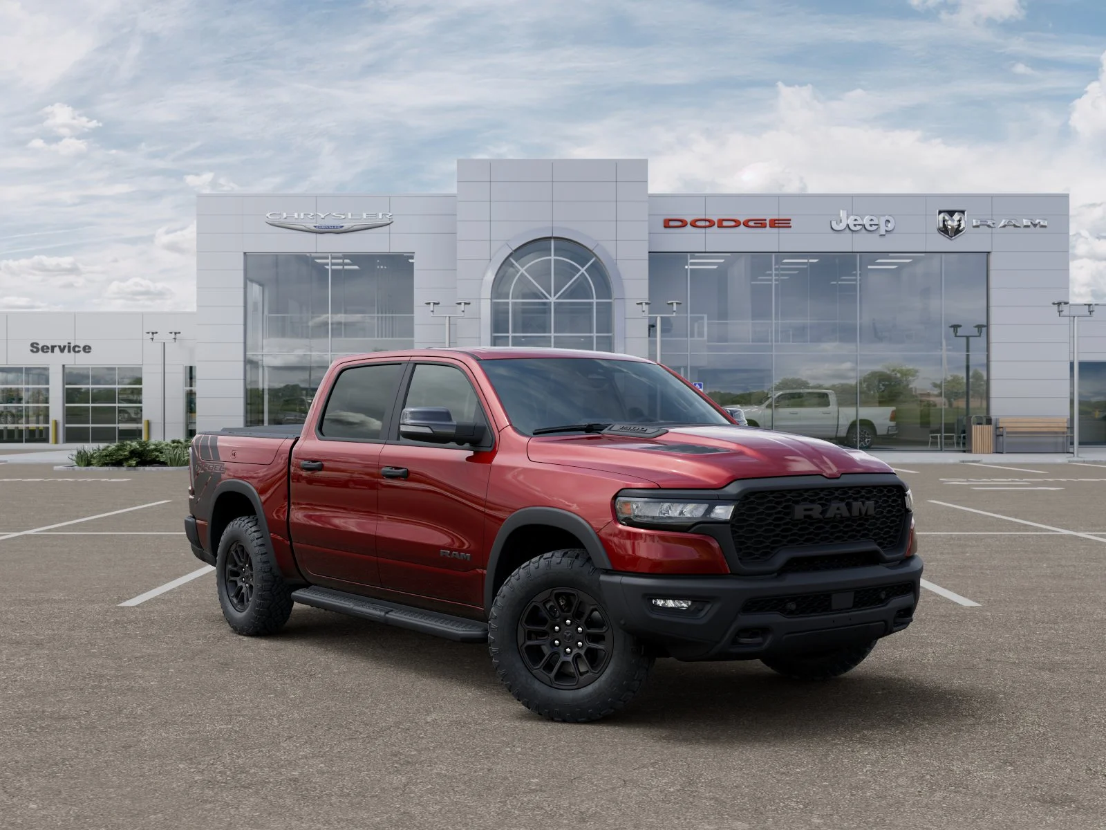 New 2026 Delmonico Red Pearl-Coat Exterior Paint RAM Rebel image 32