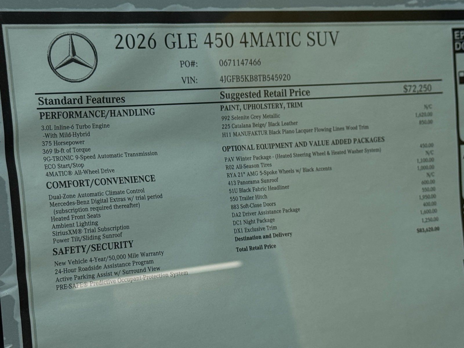New 2026 Selenite Grey Metallic Mercedes-Benz GLE 450 image 48