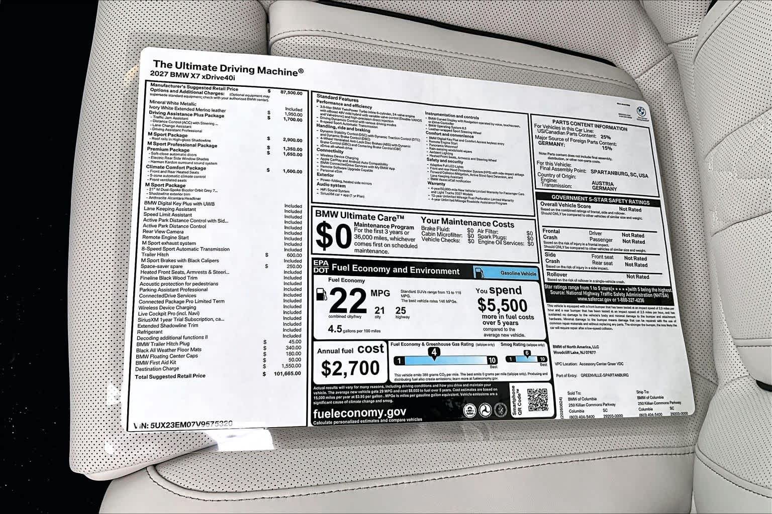 New 2027 Mineral White Metallic BMW xDrive40i image 19