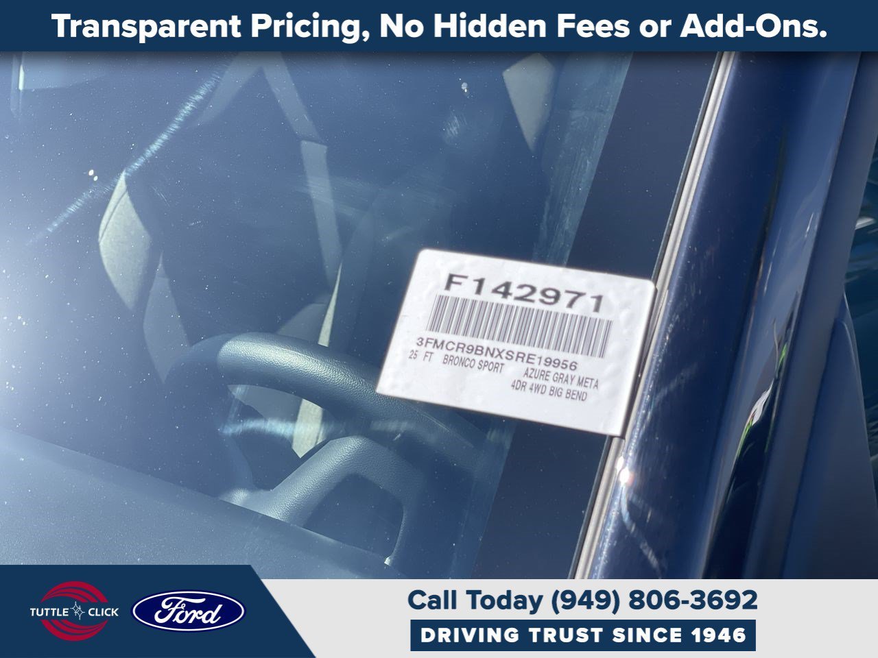 Certified Used 2025 Azure Gray Ford Big Bend image 33