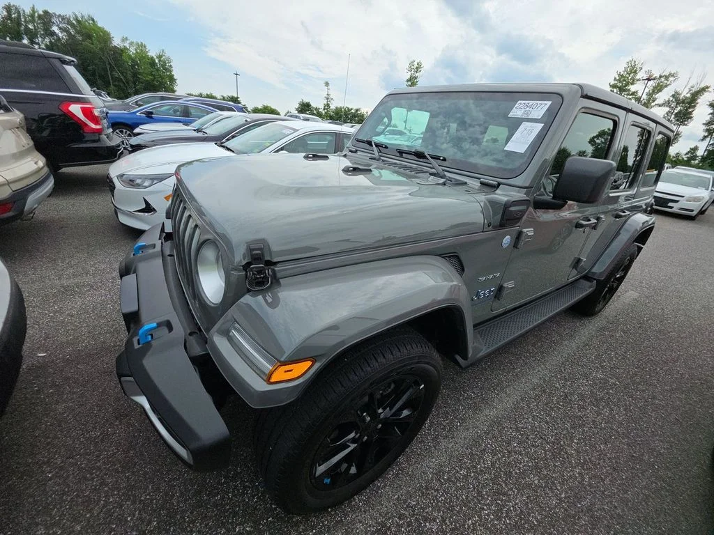 Used 2023 Gray Jeep Sahara 4xe image 1