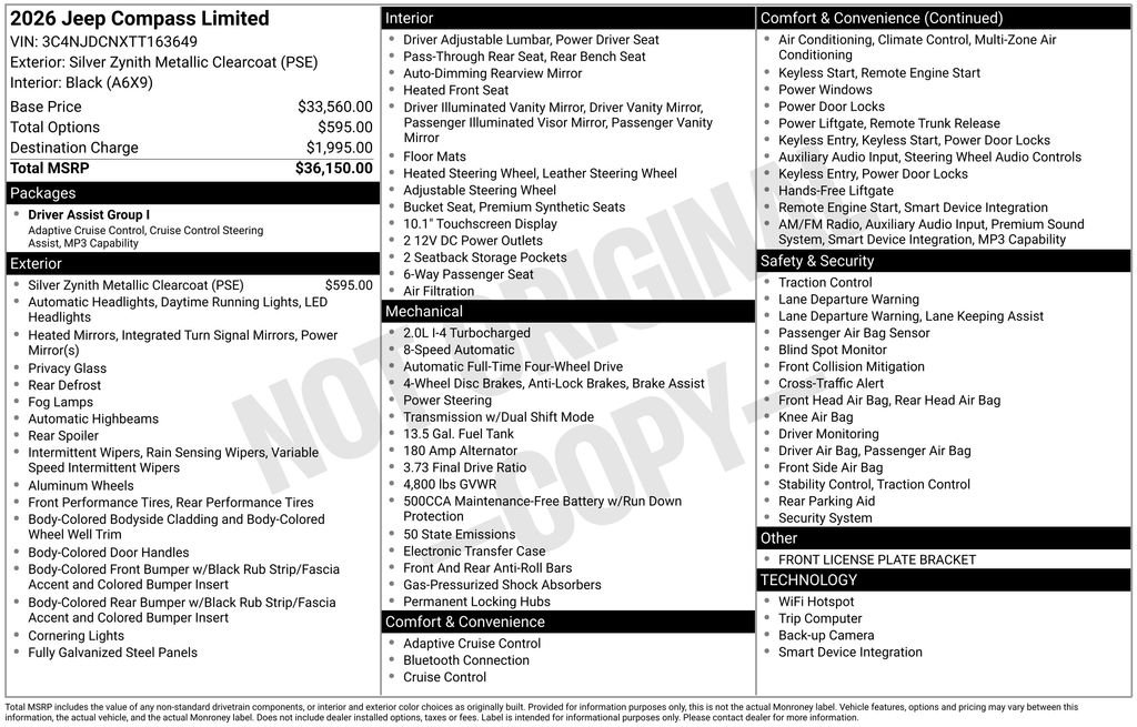 2026 Jeep Compass Limited Altitude - Photo 22