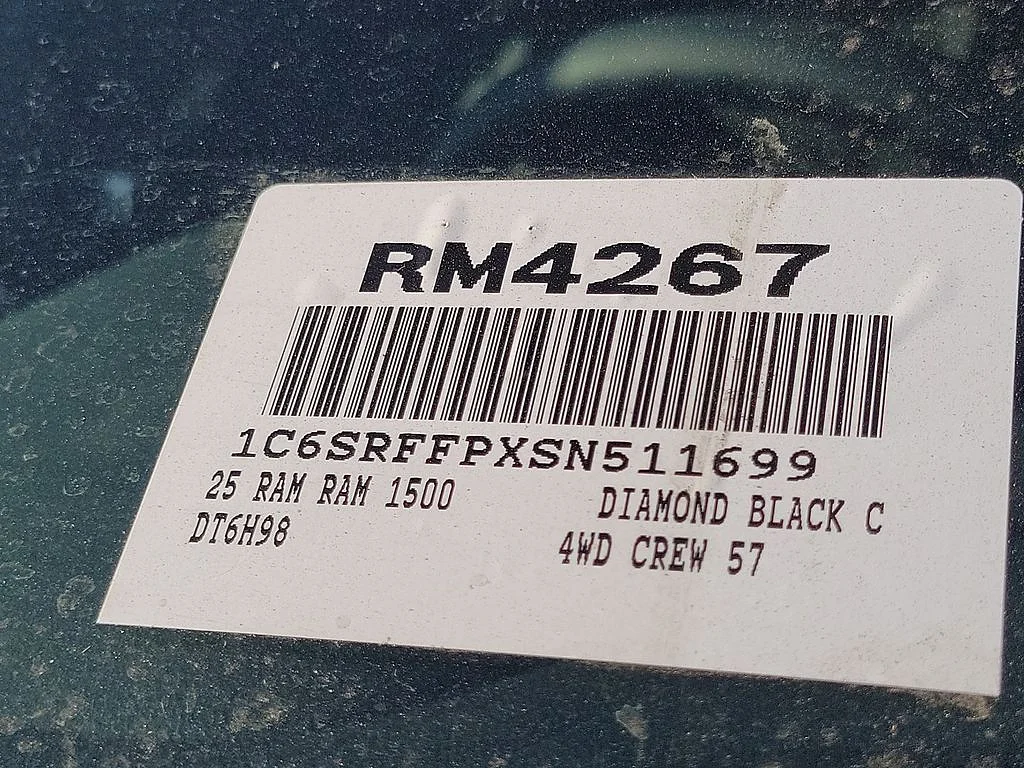 New 2025 Diamond Black Crystal Pearl Coat RAM Big Horn Crew Cab 4x4 5