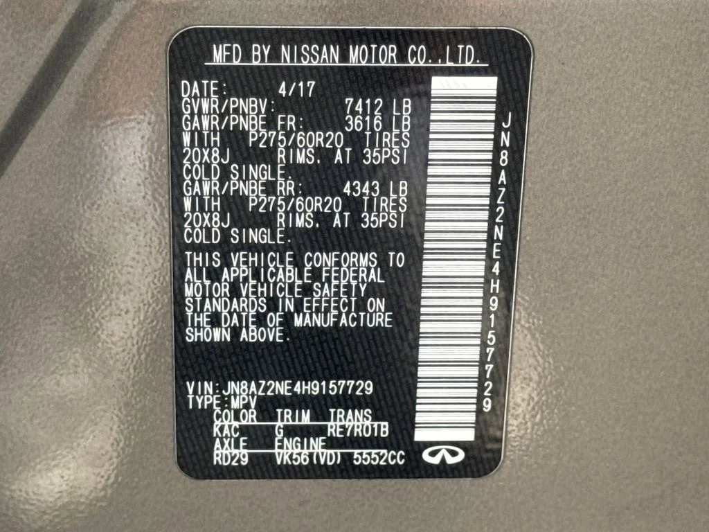 Used 2017 Smoky Quartz INFINITI Base image 31
