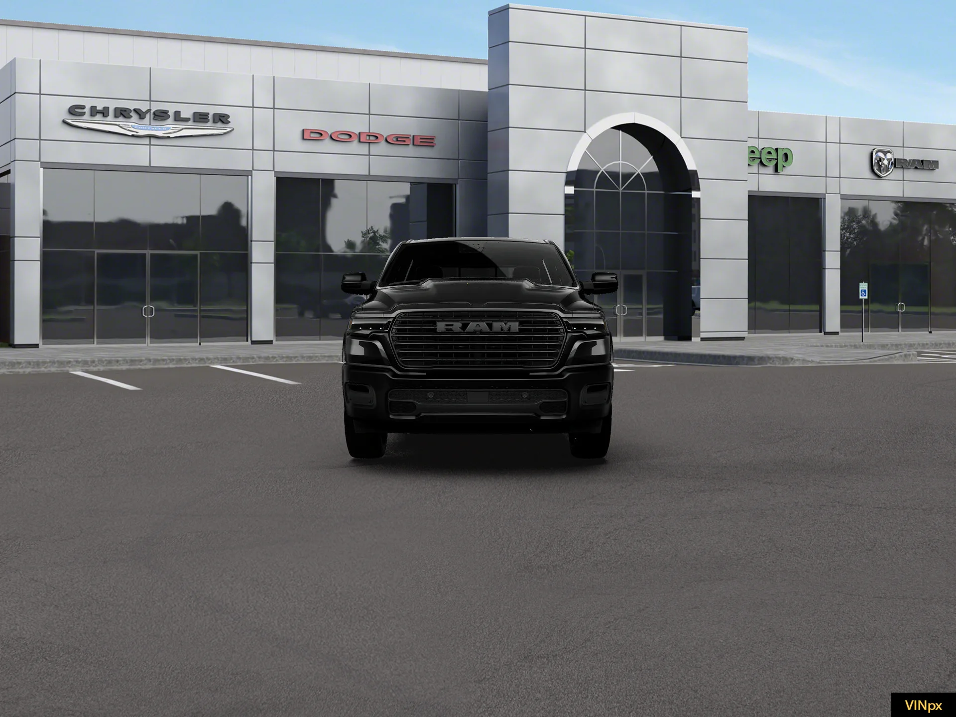 New 2027 Diamond Black Crystal Pearl-Coat Exterior Paint RAM Laramie image 12