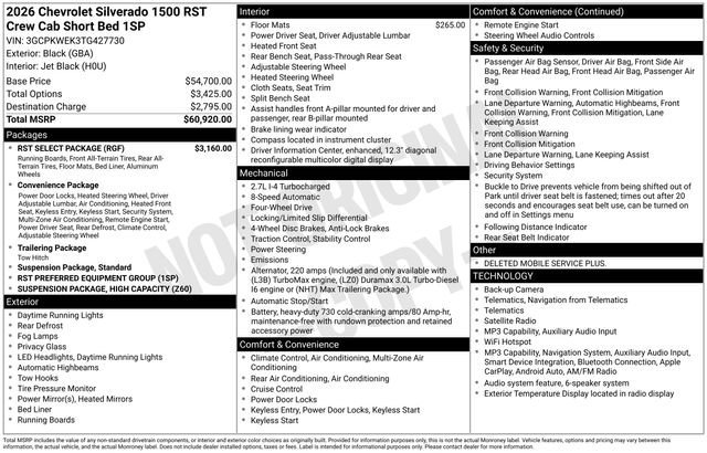 New 2026 Black Chevrolet RST image 36