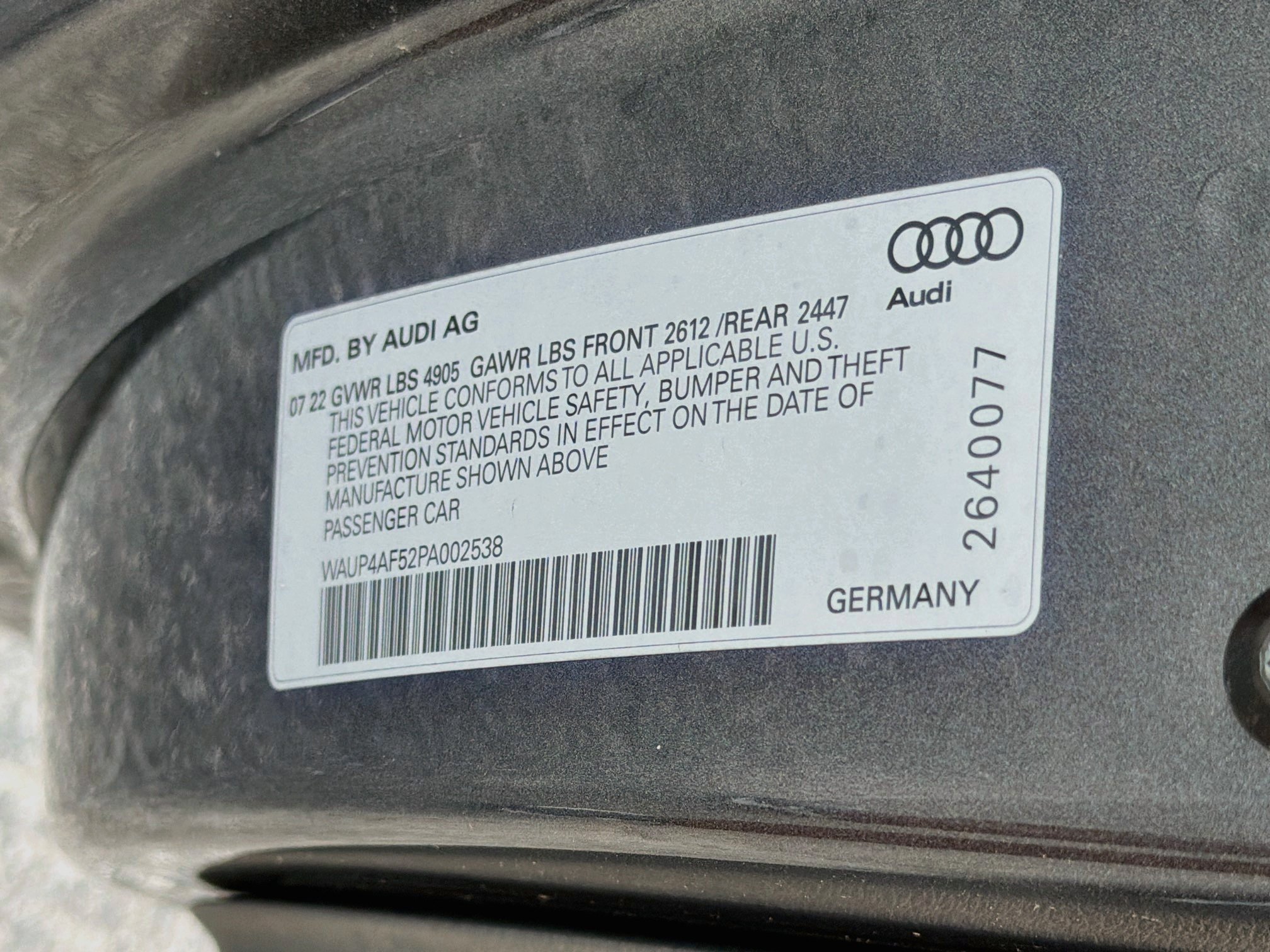 Used 2023 Daytona Gray Pearl Effect/Black Roof Audi Premium Plus image 43