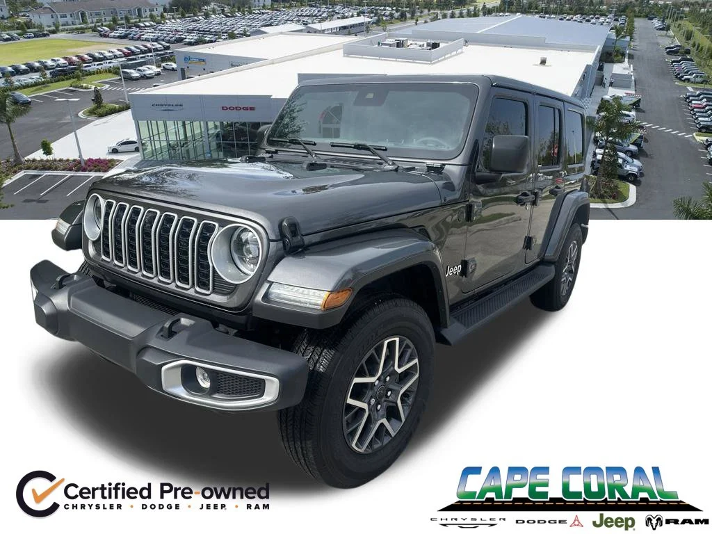 Certified Used 2025 Gray Jeep Sahara image 1