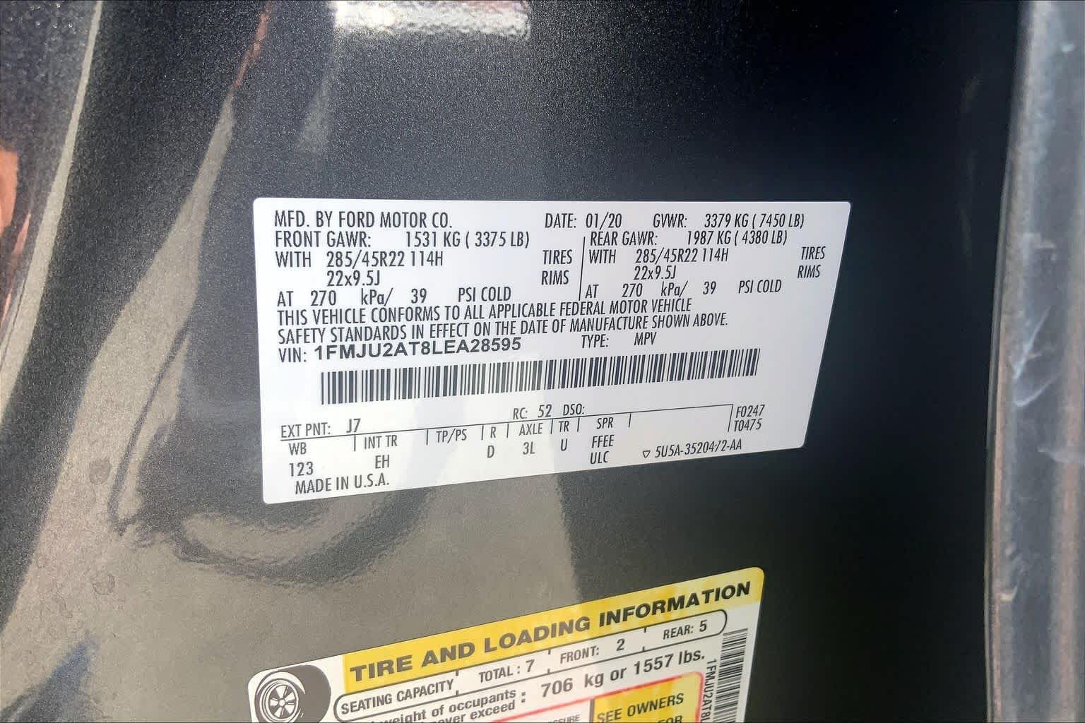 Used 2020 Magnetic Metallic Ford Limited image 35