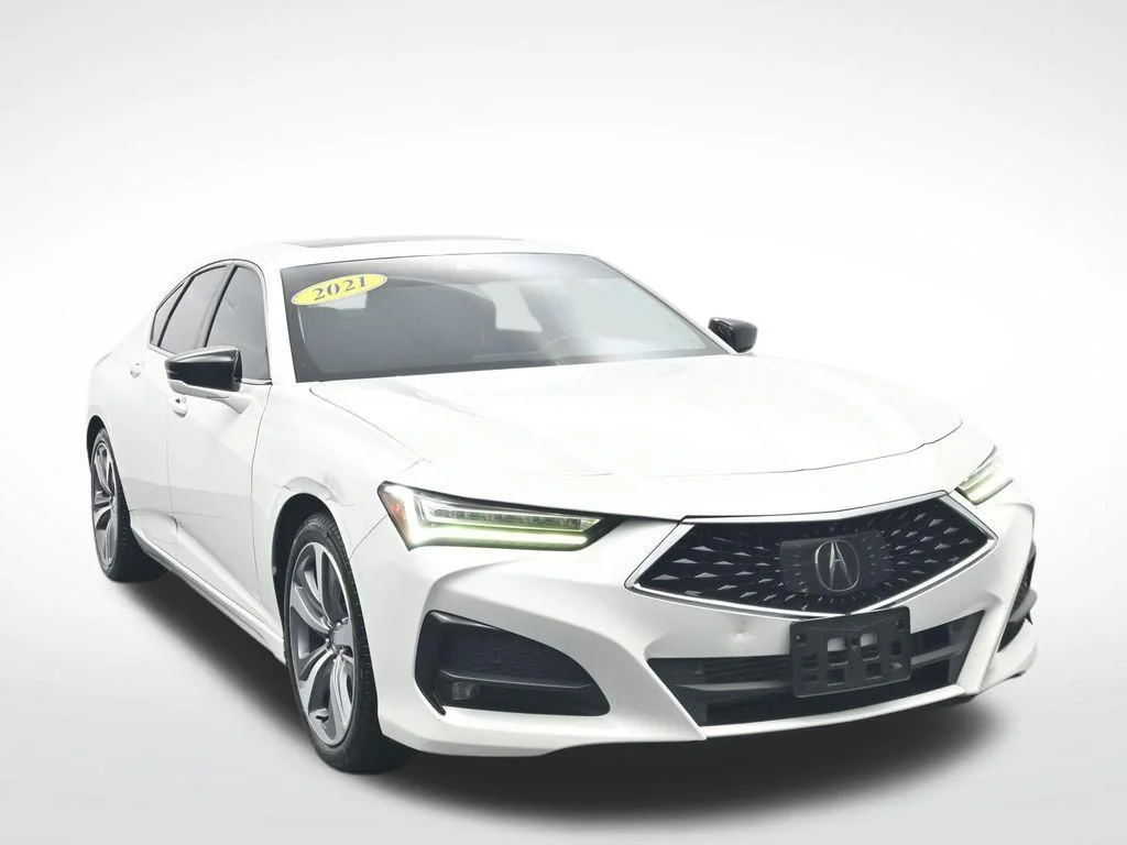 Used 2021 White Acura Advance image 3