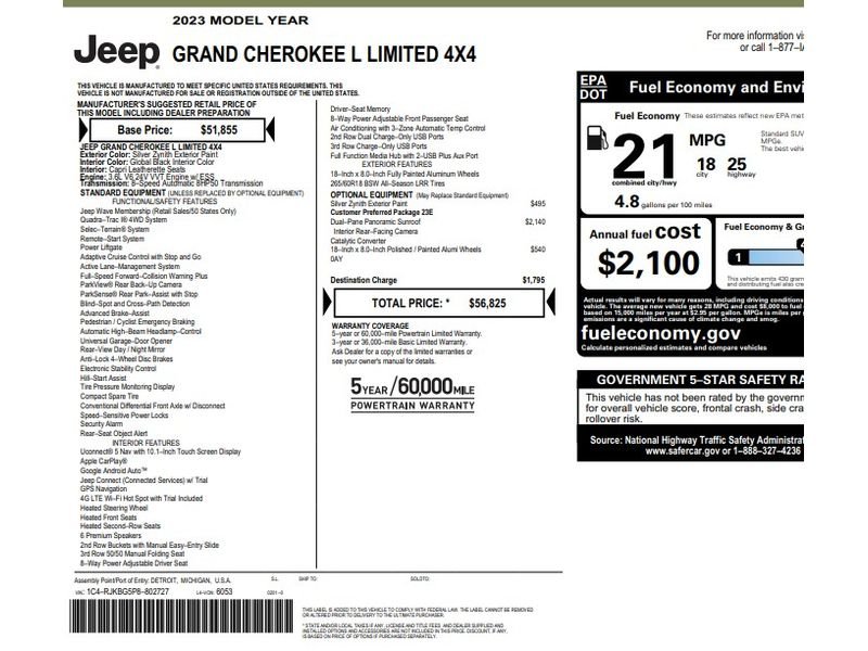 Used 2023 Silver Zynith Jeep Limited image 2